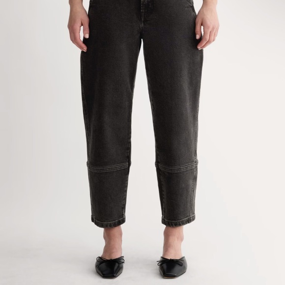 Everlane The Utility Barrel denim jeans Black sz 4 - Picture 14 of 16